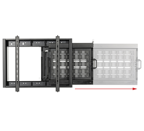 Uchwyt ścienny z wysuwaną boczną półką do akcesoriów AV B-Tech BT7883/B