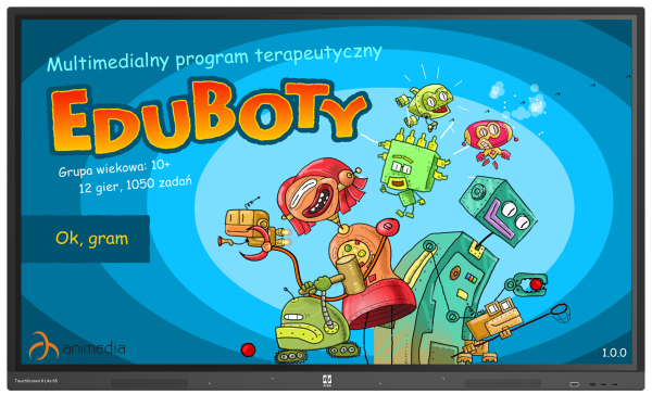 Eduboty - aplikacja terapeutyczna na monitory interaktywne (Android)