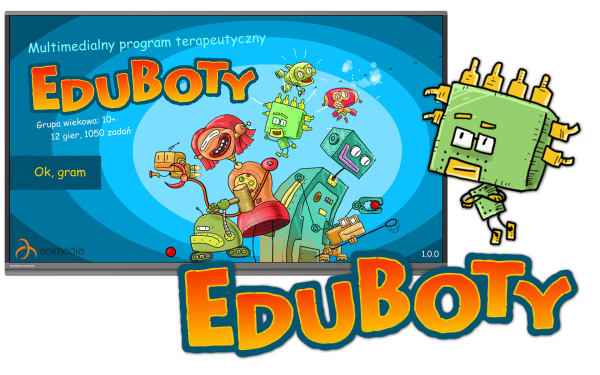Eduboty - aplikacja terapeutyczna na monitory interaktywne (WIN10)