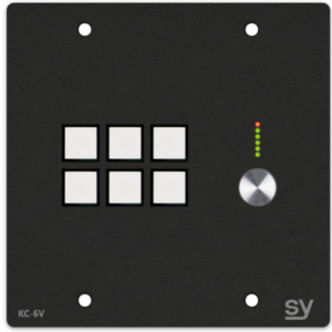 Klawiatura sterująca SY KC6VE-B-US (6 klawiszy + pokrętło + PoE) Czarna US