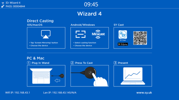 Zestaw do bezprzewodowej prezentacji SY Wizard 4 + Dongle HDMI Wand-H