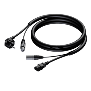 PROCAB CAB402/20 Schuko męskie & XLR żeńskie - euro power żeńskie & XLR męskie - 3 x 2