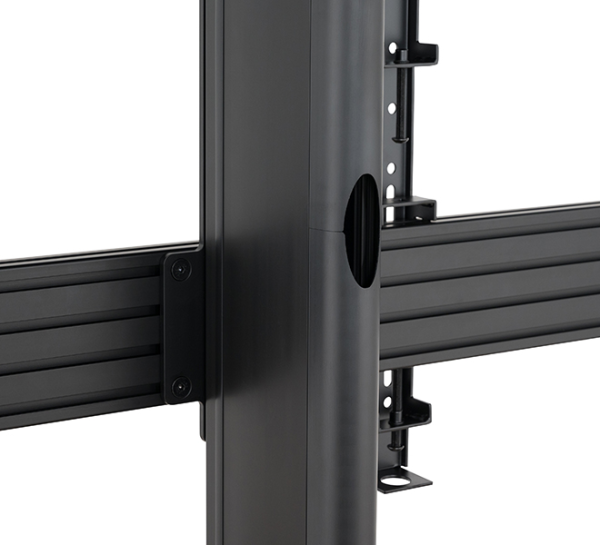 Statyw typu bolt-down na dwa monitory do 86" z półką na kamerę B-Tech SYSTEM X BT8538/BB