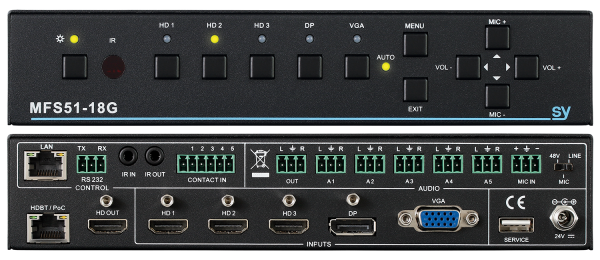 Switch prezentacyjny SY MFS51-18G wieloformatowy 5x2