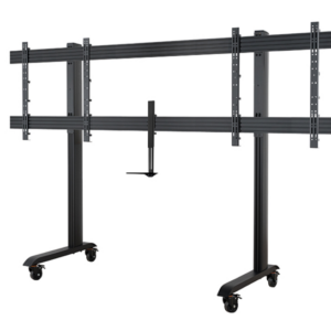 Wózek na dwa monitory do 86" z półką na kamerę B-Tech SYSTEM X BT8518/BB